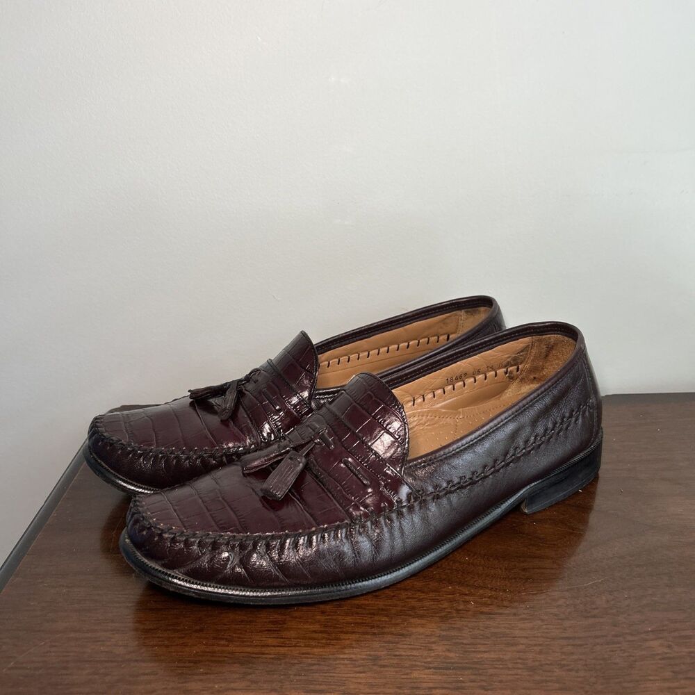 Florsheim Pisa Mens Loafers Cognac Brown Tassel Moc Toe 18469 Size 14